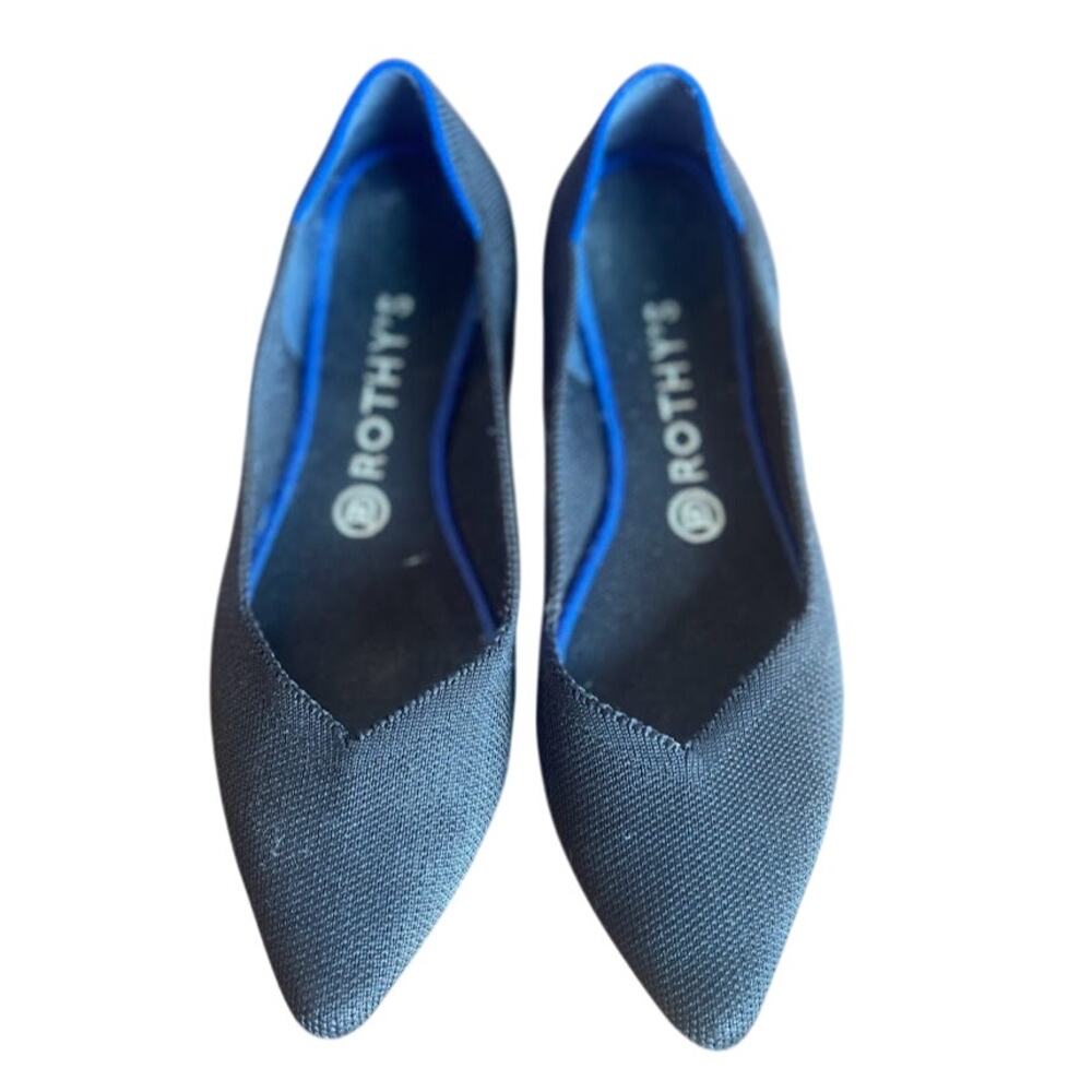 Rothy's The Point Flats in Black Solid Size 8.5